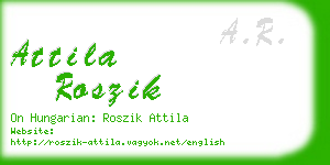 attila roszik business card